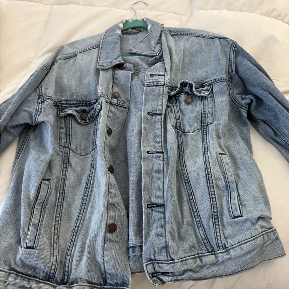 Free People Light Blue Jean Jacket